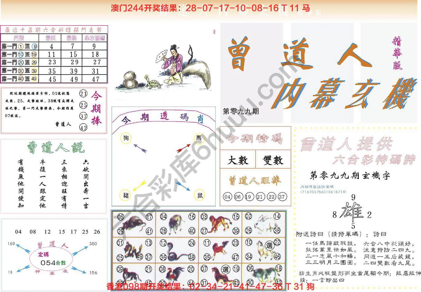 六合彩心水图库10|曾道人内幕玄机(精华版) 六合彩心水图库10|曾道人内幕玄机(精华版)