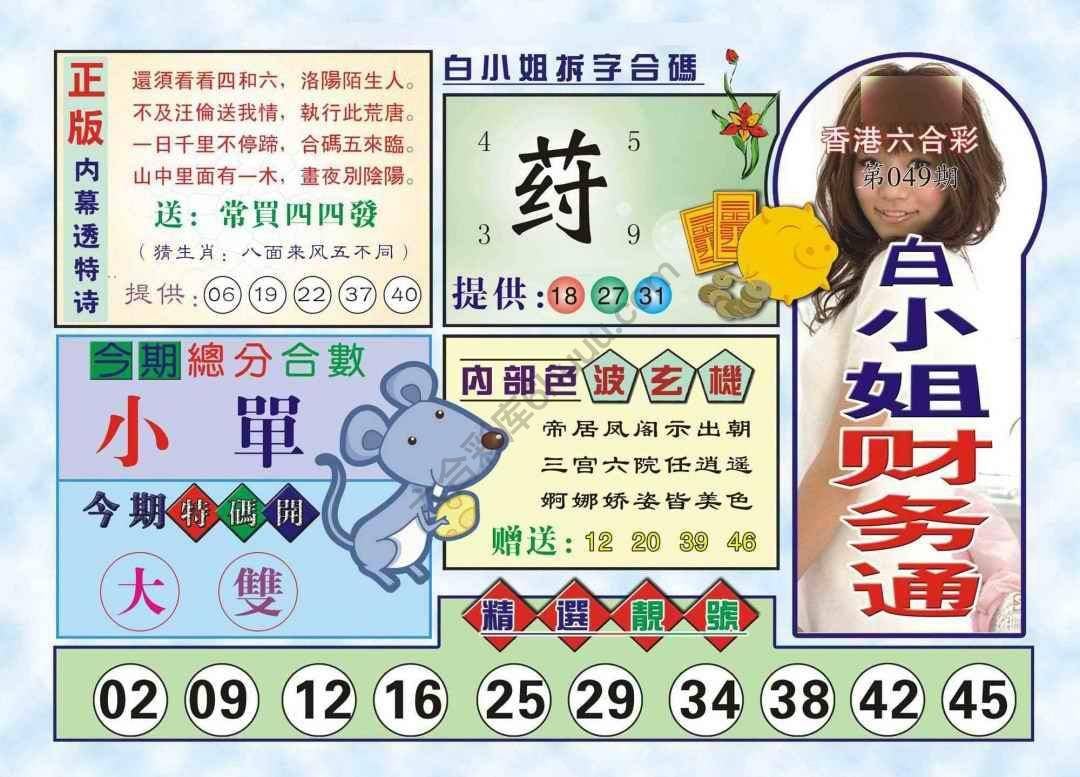 六合彩心水图库15|白小姐财务通 六合彩心水图库15|白小姐财务通
