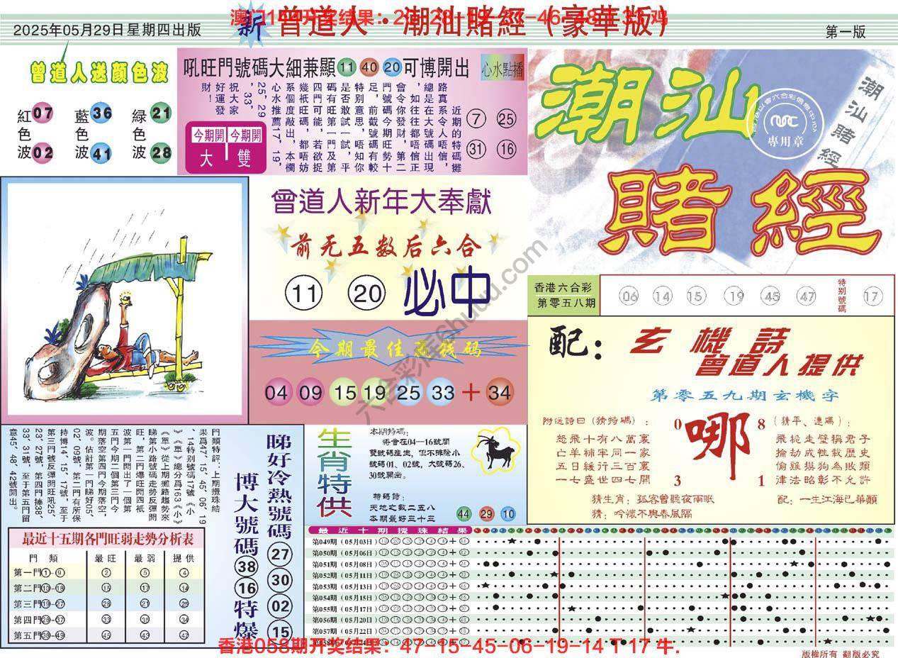 六合彩心水图库12｜曾道人潮汕赌经(豪华版)
