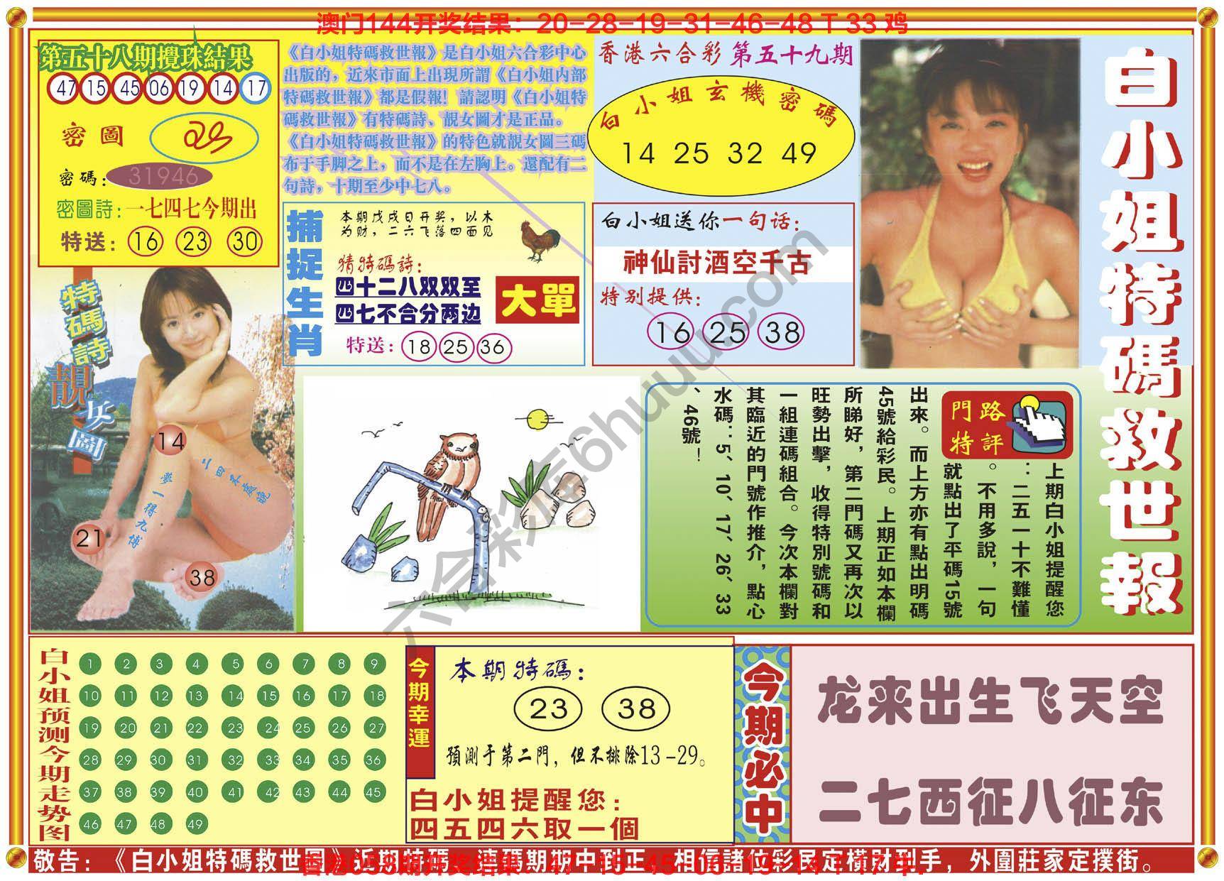 六合彩心水图库10｜白小姐特码救世报