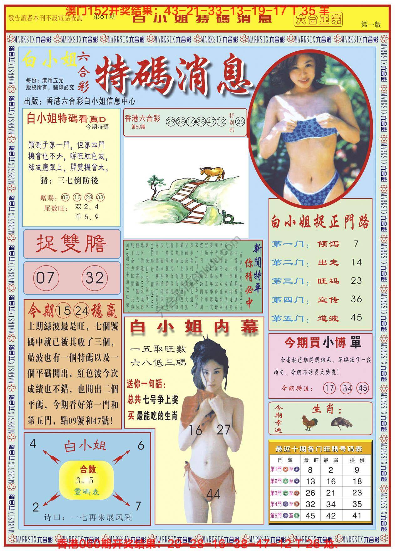 六合彩心水图库6｜白小姐特码消息