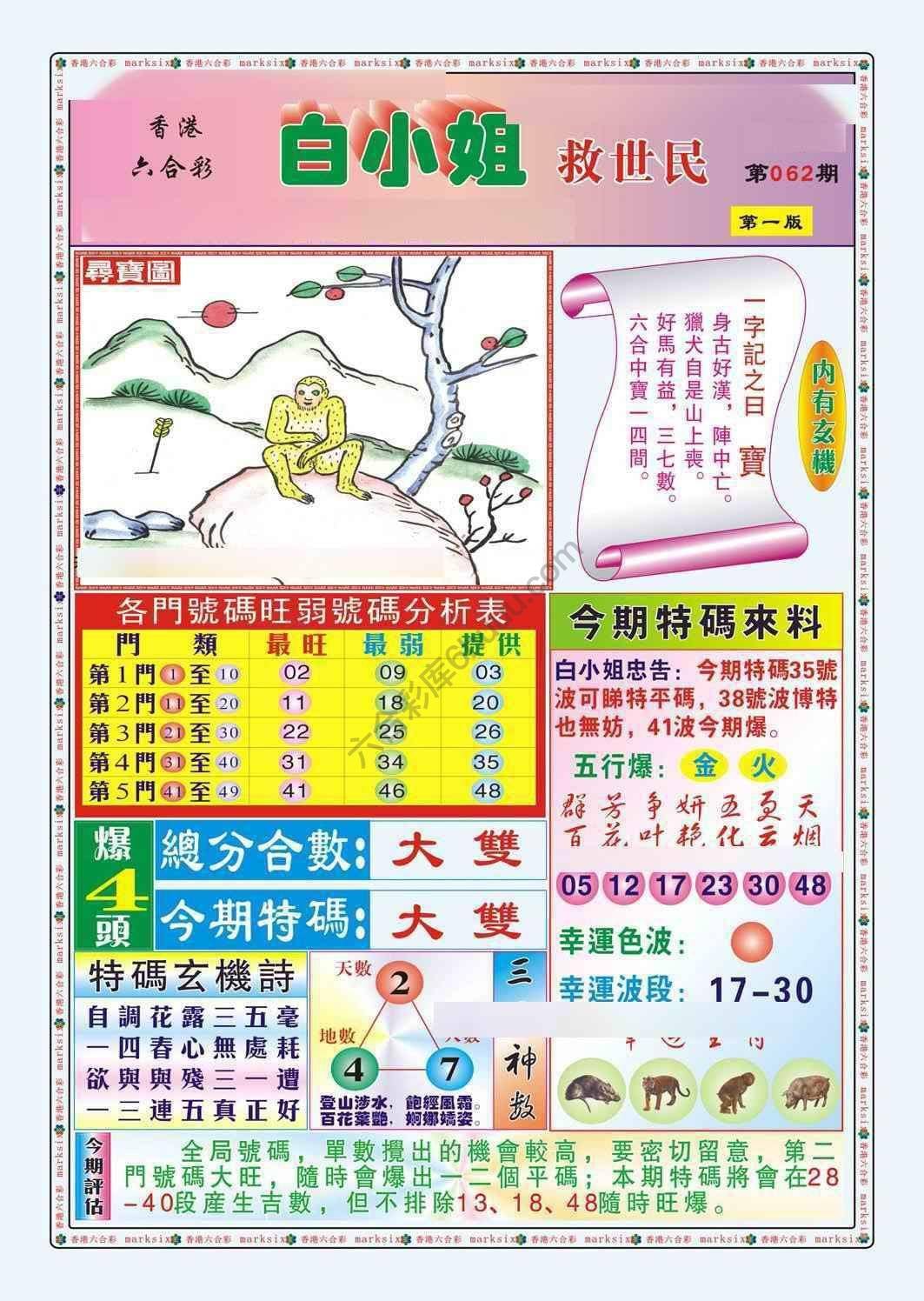 六合彩心水图库15｜白小姐救世民