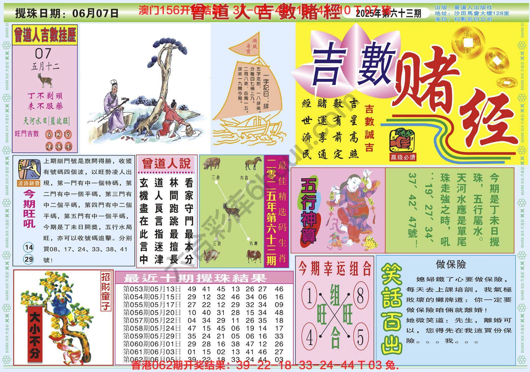 六合彩心水图库7｜曾道人吉数赌经