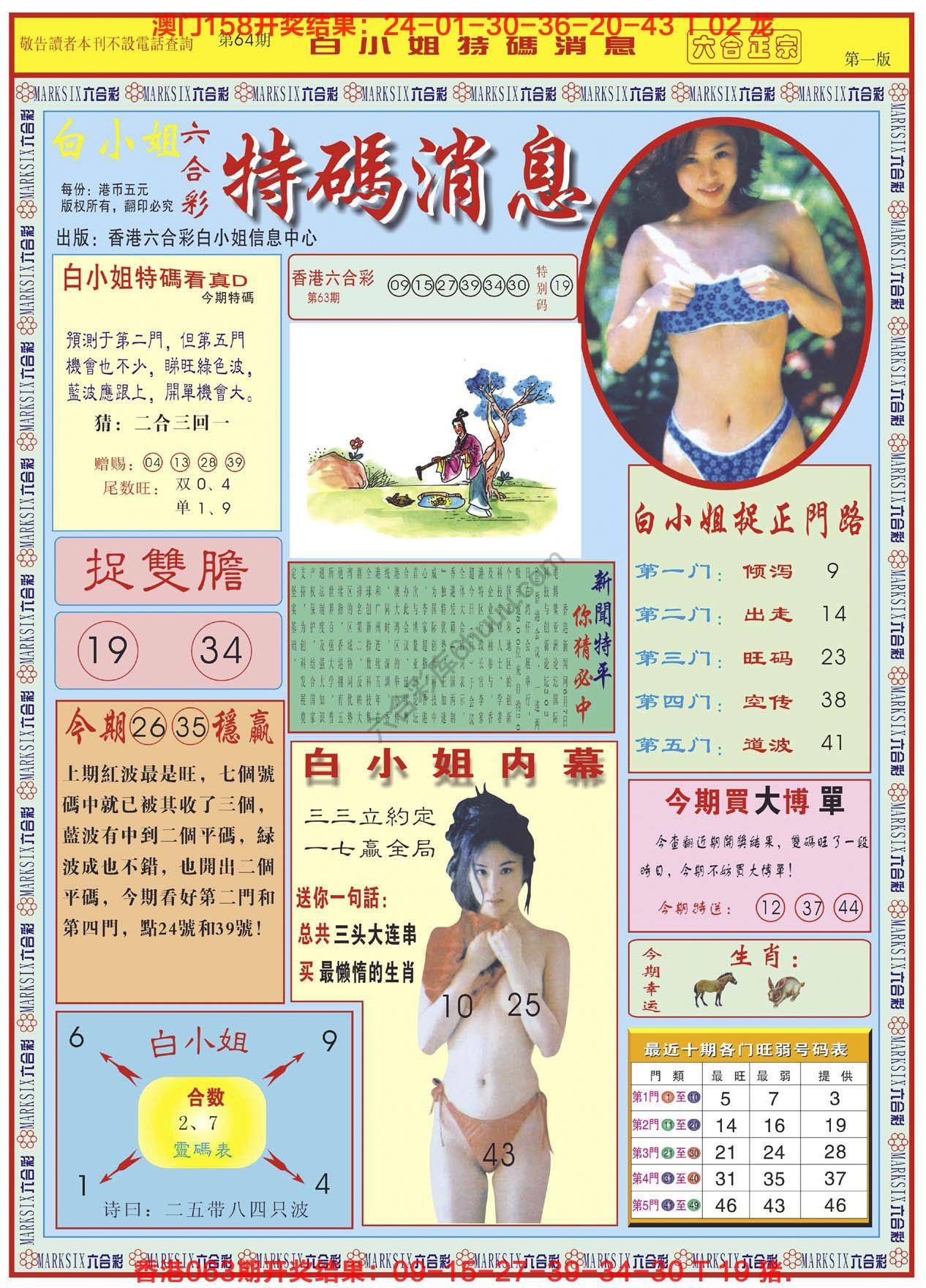 六合彩心水图库7｜白小姐特码消息