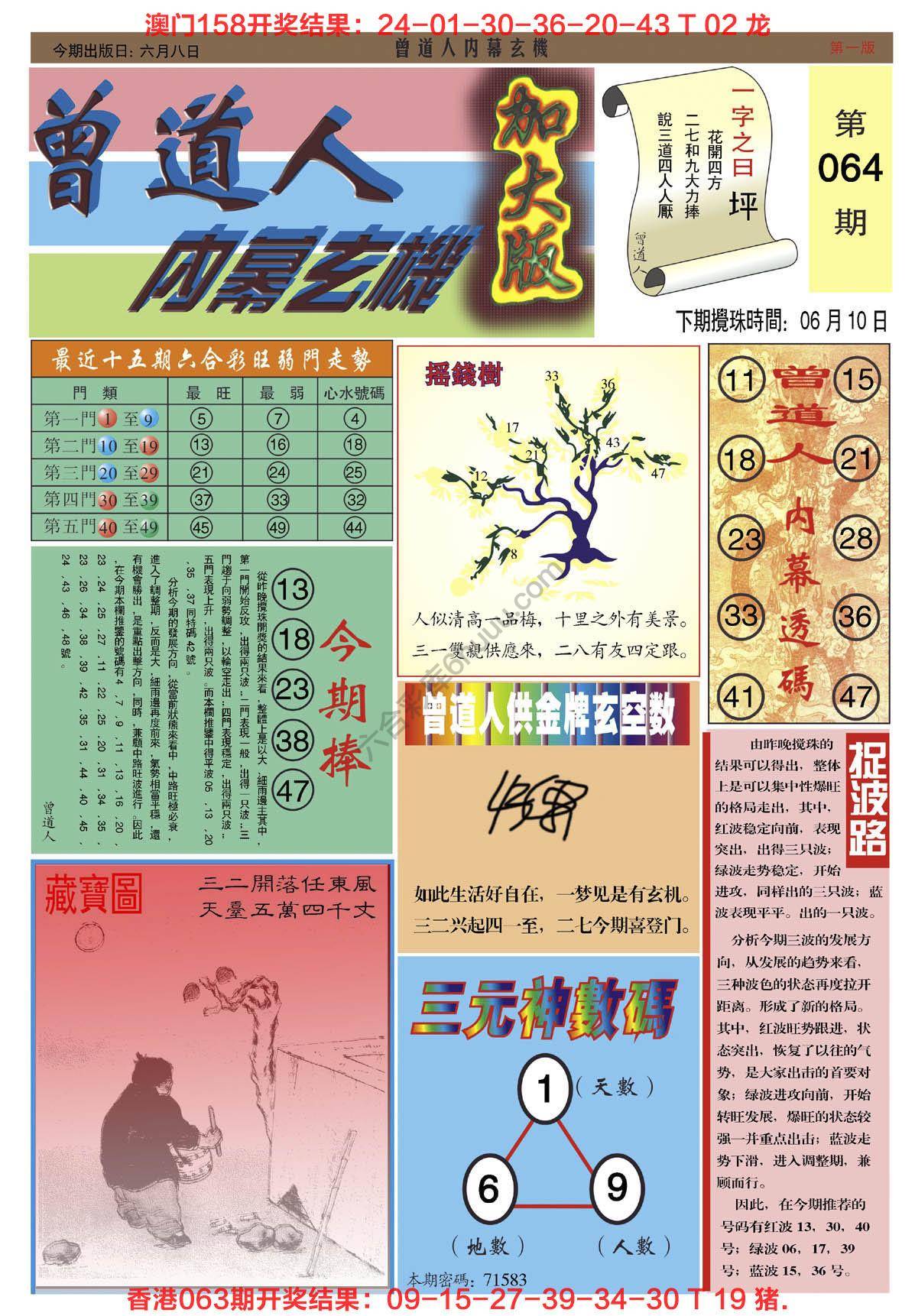 六合彩心水图库4｜曾道人内幕玄机（加大版）