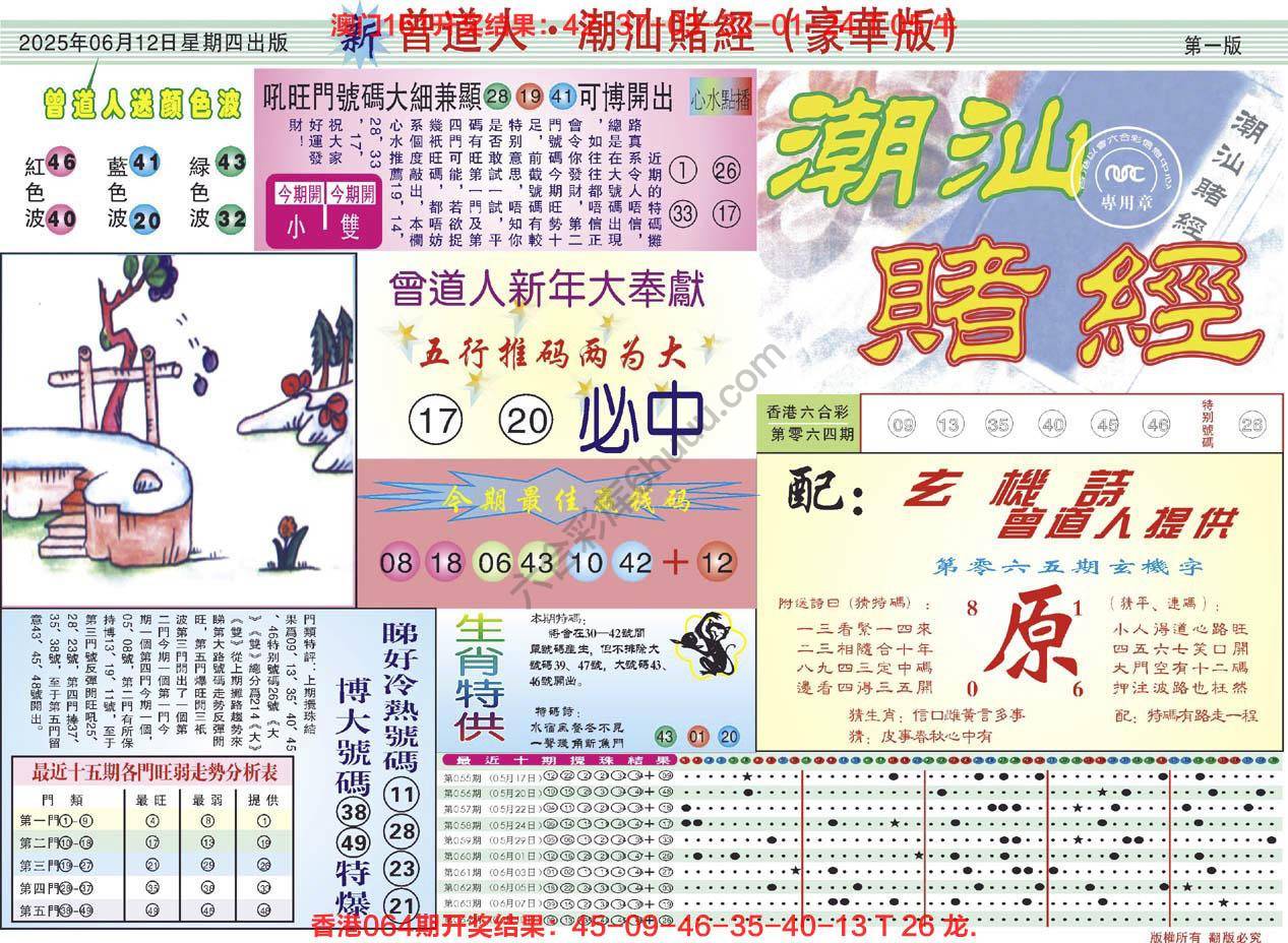 六合彩心水图库12｜曾道人潮汕赌经(豪华版)