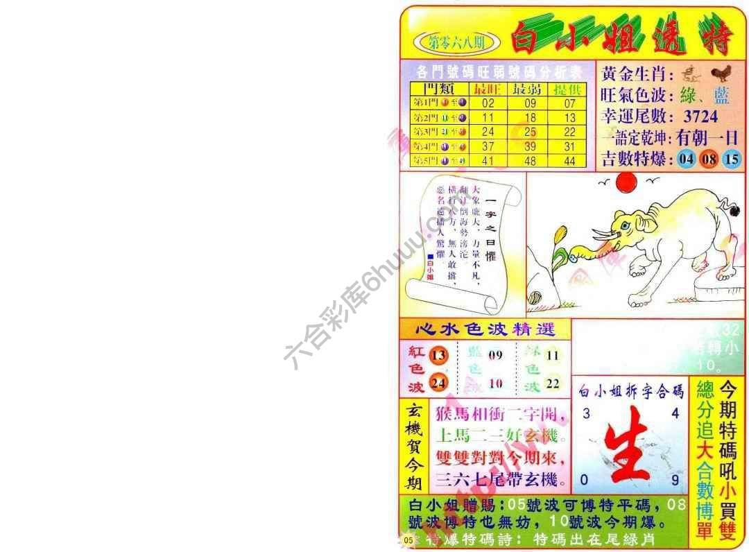 六合彩心水图库12｜白小姐透特