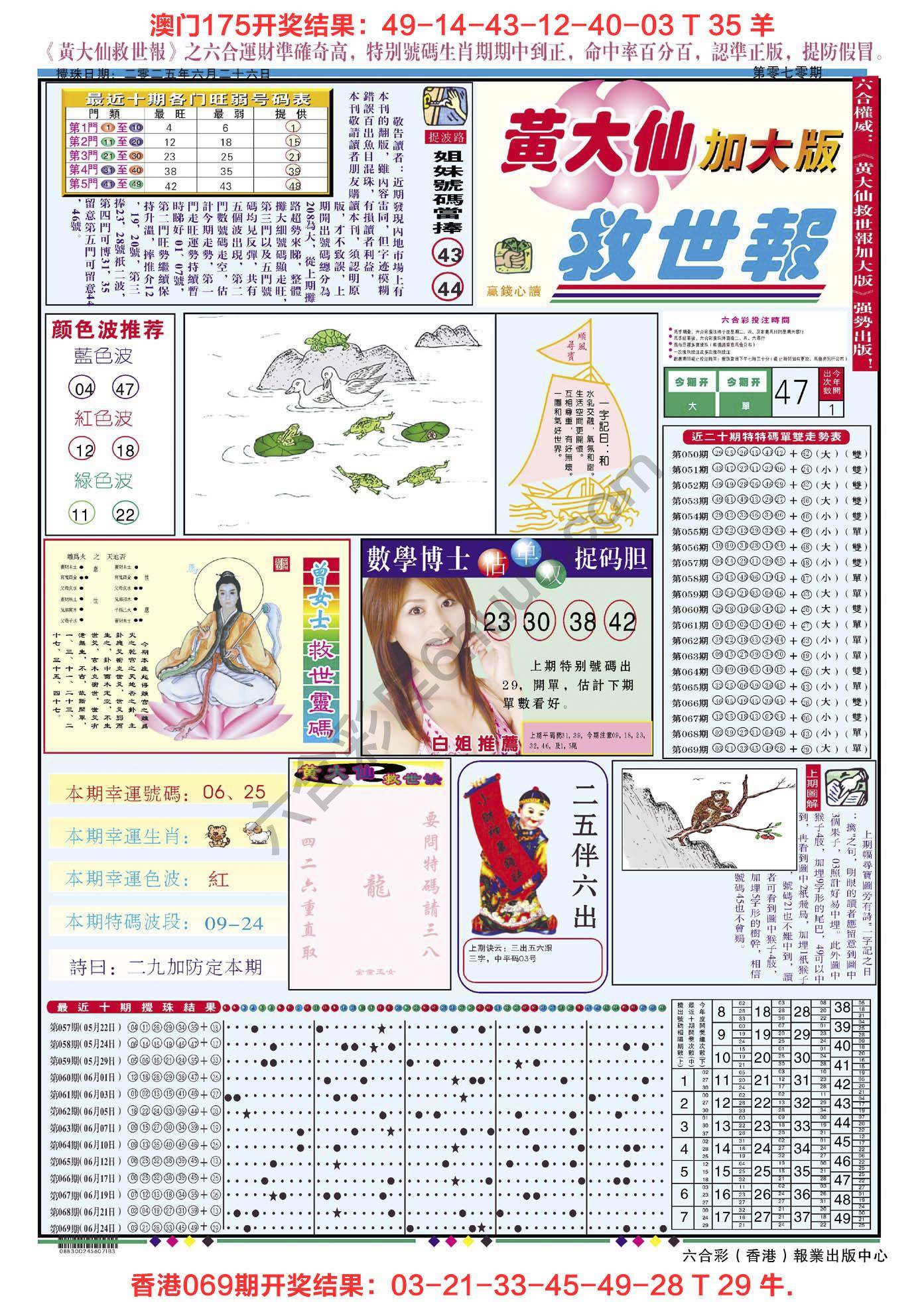 六合彩心水图库3|黄大仙救世报(加大版) 六合彩心水图库3|黄大仙救世报(加大版)