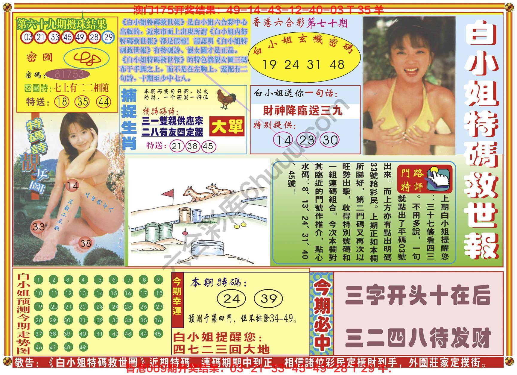 六合彩心水图库1｜白小姐特码救世报