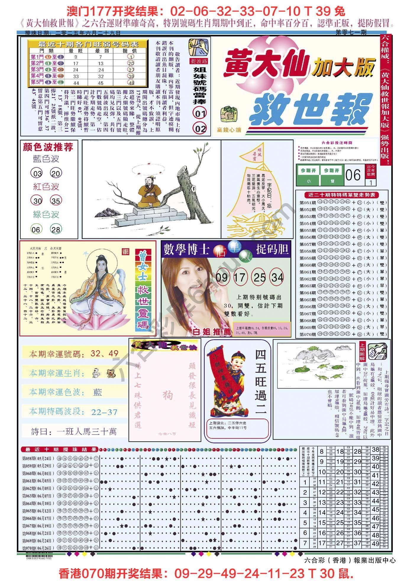 六合彩心水图库3|黄大仙救世报(加大版) 六合彩心水图库3|黄大仙救世报(加大版)