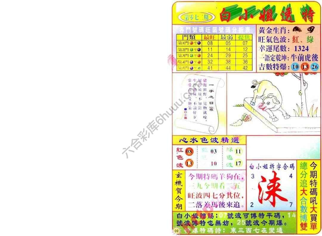 六合彩心水图库14|白小姐透特 六合彩心水图库14|白小姐透特