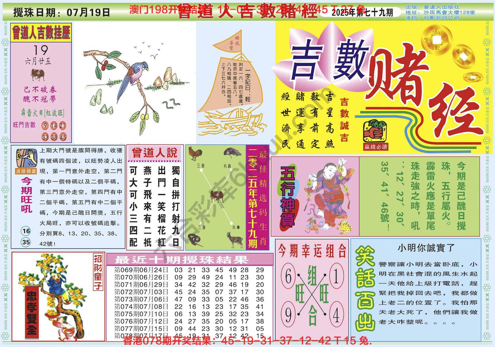 六合彩心水图库10｜曾道人吉数赌经