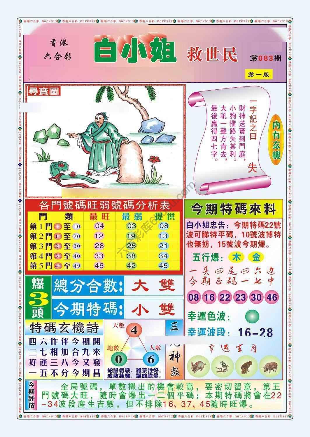 六合彩心水图库15|白小姐救世民 六合彩心水图库15|白小姐救世民