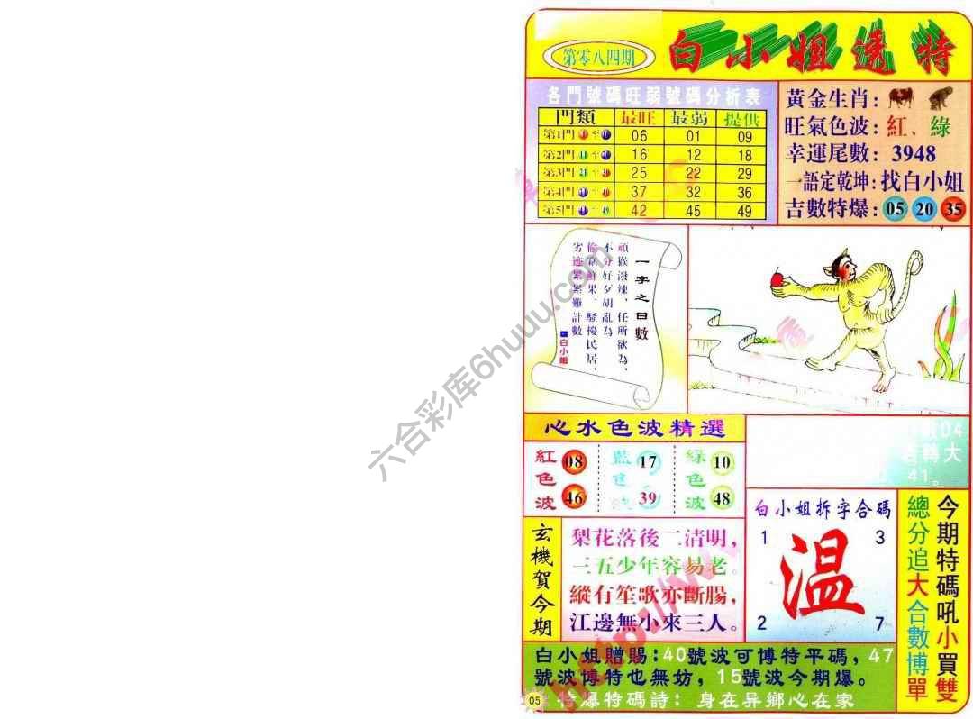 六合彩心水图库15|白小姐透特 六合彩心水图库15|白小姐透特