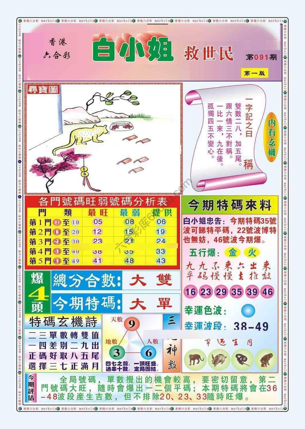 六合彩心水图库15|白小姐救世民 六合彩心水图库15|白小姐救世民