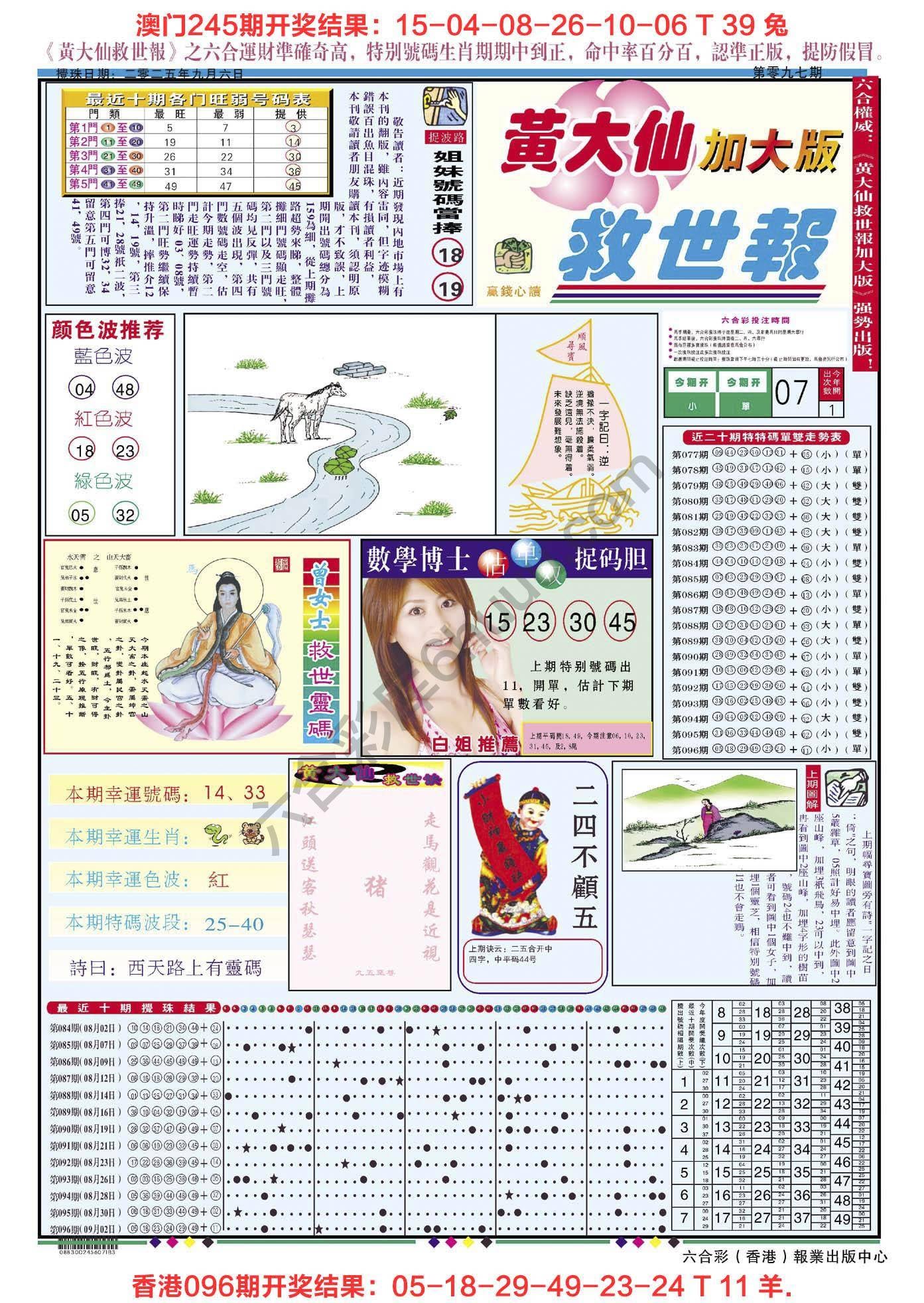 六合彩心水图库4|黄大仙救世报(加大版) 六合彩心水图库4|黄大仙救世报(加大版)
