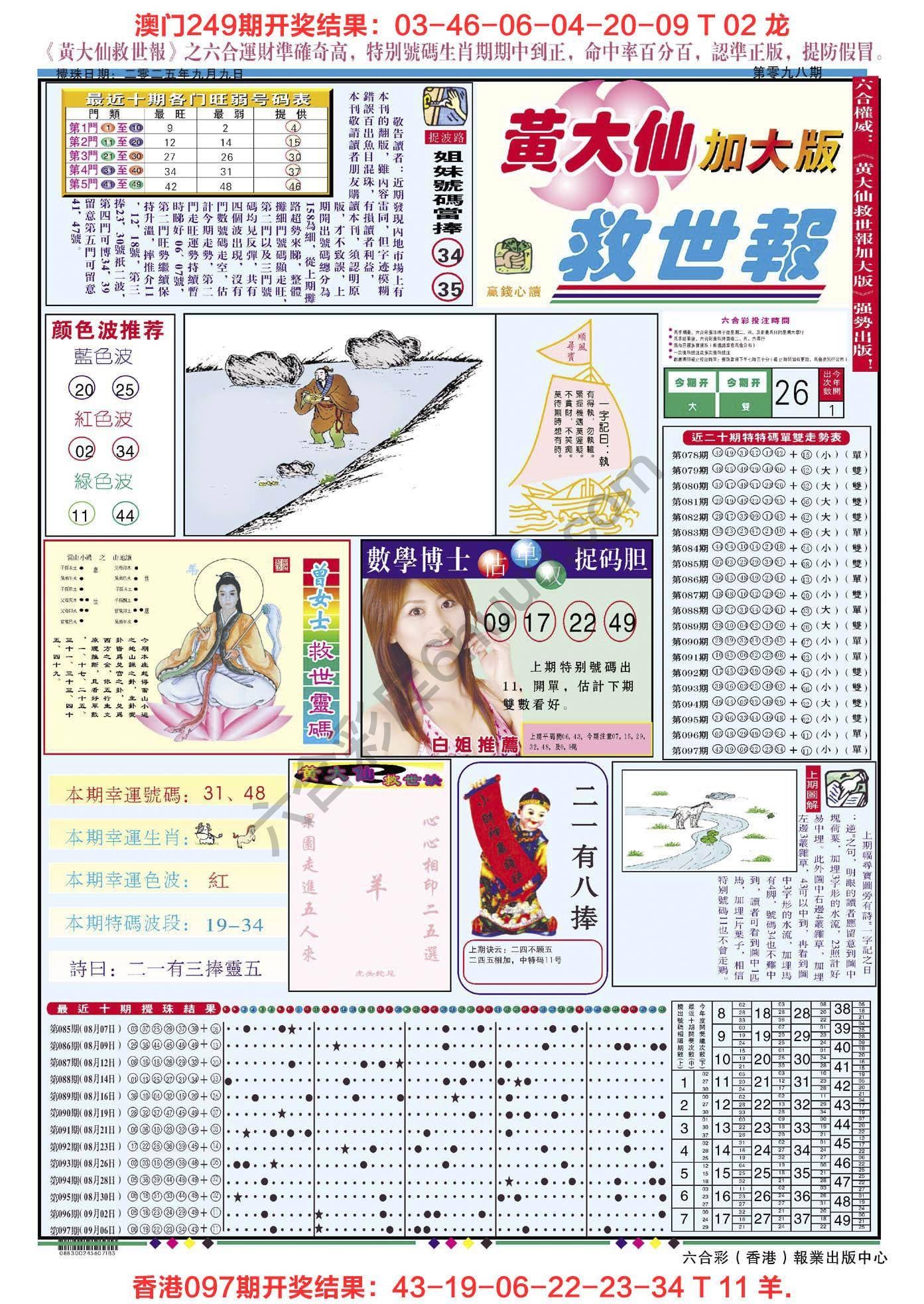 六合彩心水图库4|黄大仙救世报(加大版) 六合彩心水图库4|黄大仙救世报(加大版)