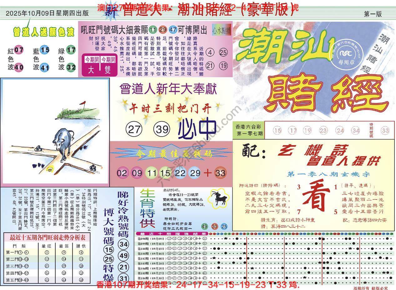 六合彩心水图库11｜曾道人潮汕赌经(豪华版)