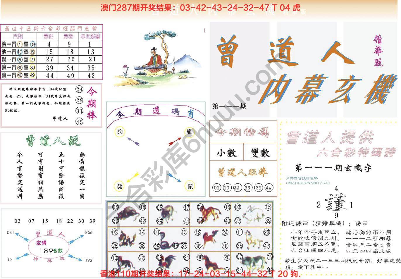 六合彩心水图库10｜曾道人内幕玄机(精华版)