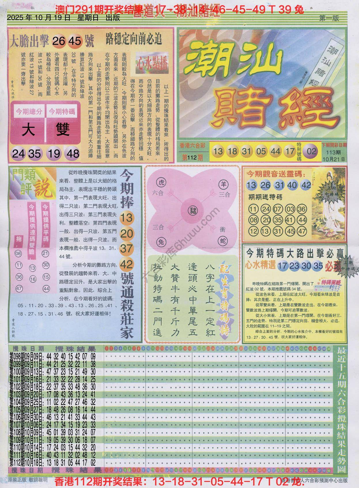 六合彩心水图库3｜曾道人潮汕赌经