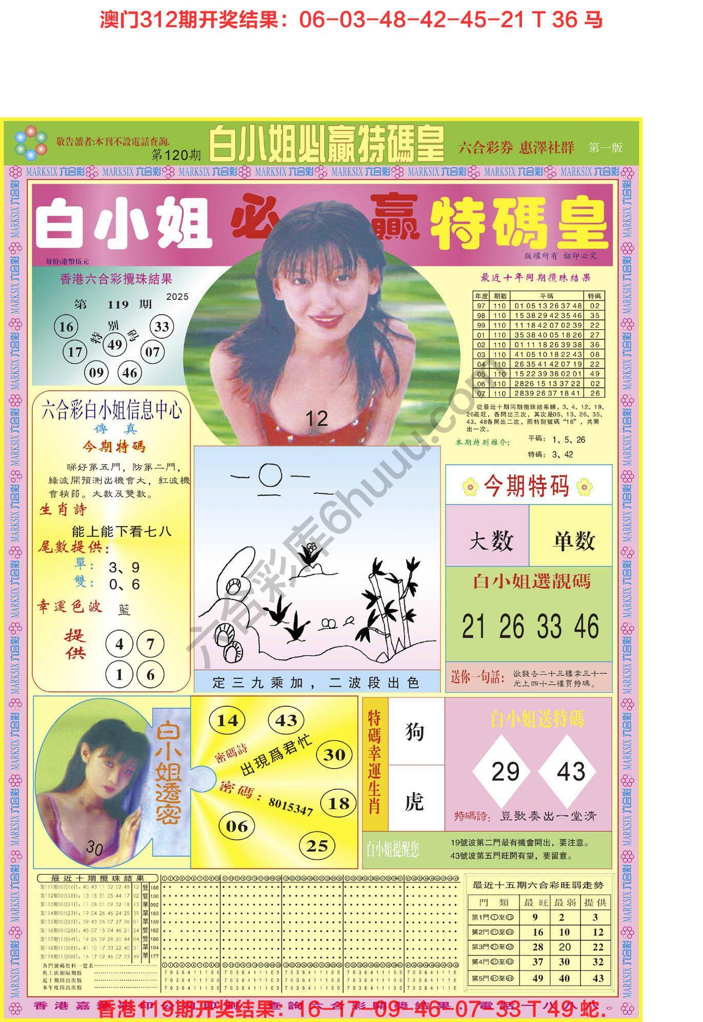 六合彩心水图库6|白小姐必赢特码皇 六合彩心水图库6|白小姐必赢特码皇