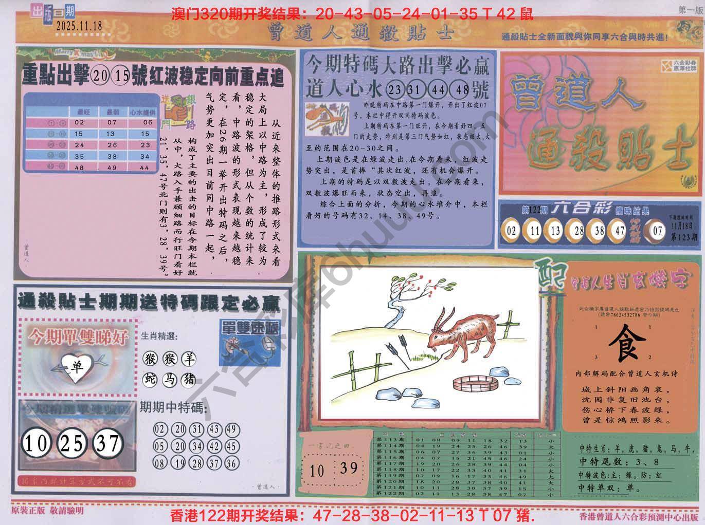 六合彩心水图库2|曾道人通杀贴士 六合彩心水图库2|曾道人通杀贴士