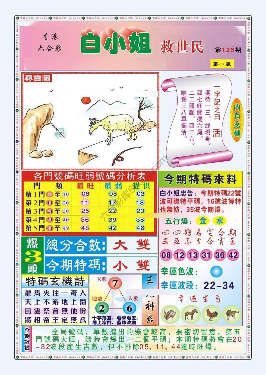 六合彩心水图库12|白小姐救世民 六合彩心水图库12|白小姐救世民