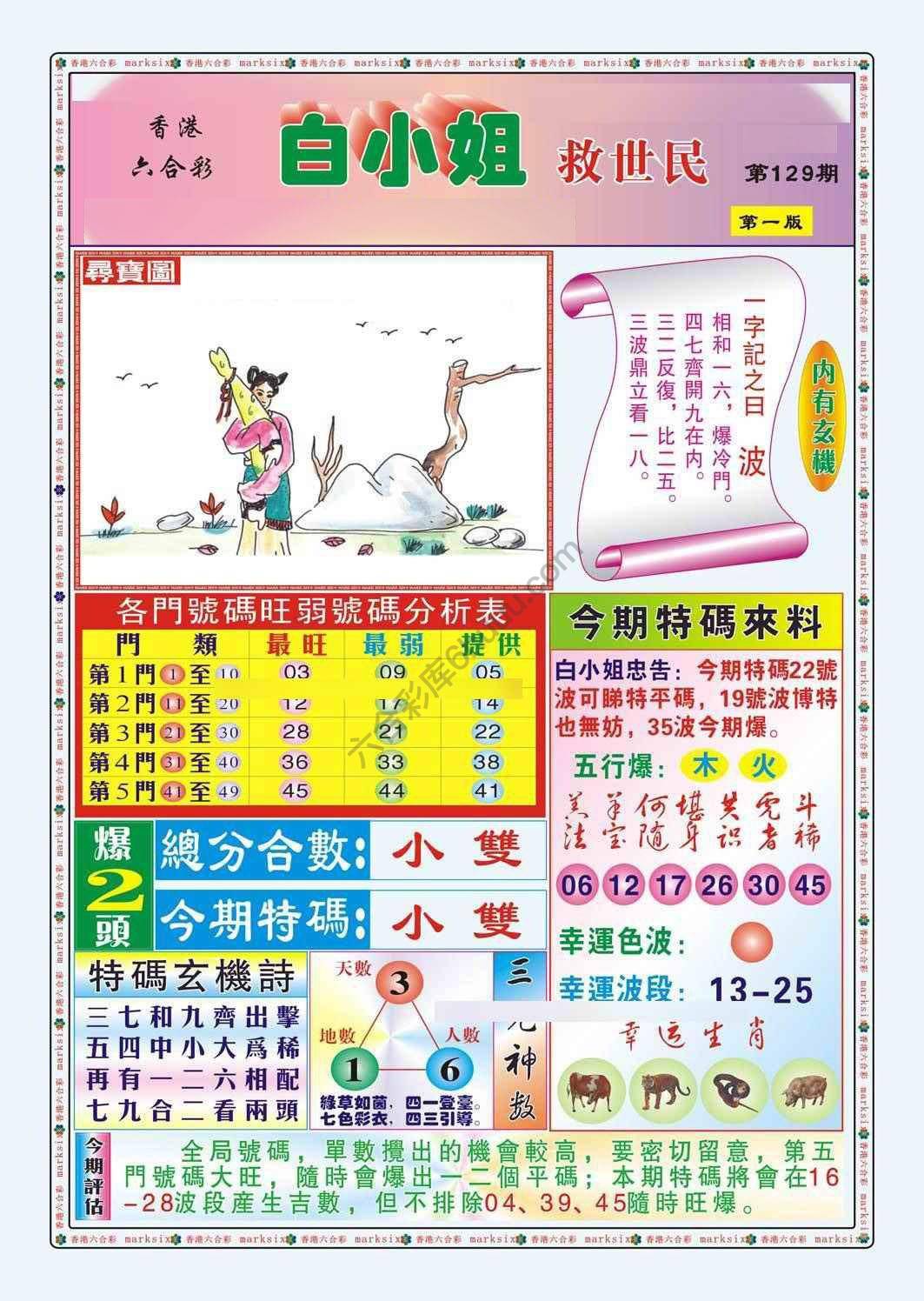 六合彩心水图库12|白小姐救世民 六合彩心水图库12|白小姐救世民