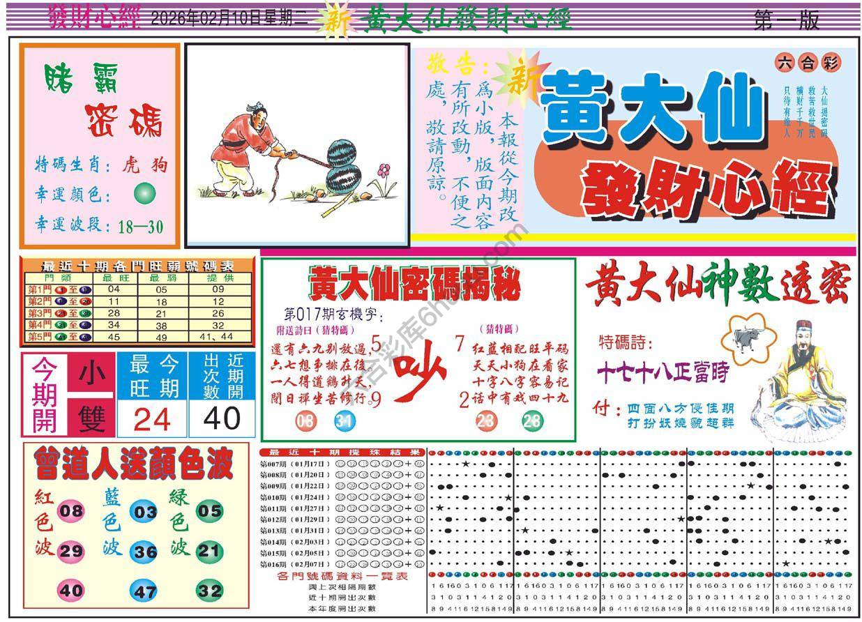 六合彩心水图库4|黄大仙发财心经 六合彩心水图库4|黄大仙发财心经