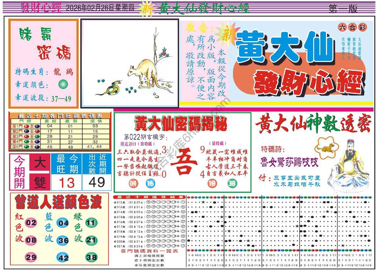 六合彩心水图库1|黄大仙发财心经 六合彩心水图库1|黄大仙发财心经