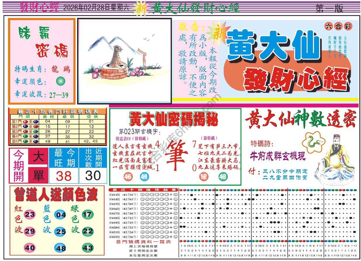 六合彩心水图库1|黄大仙发财心经 六合彩心水图库1|黄大仙发财心经