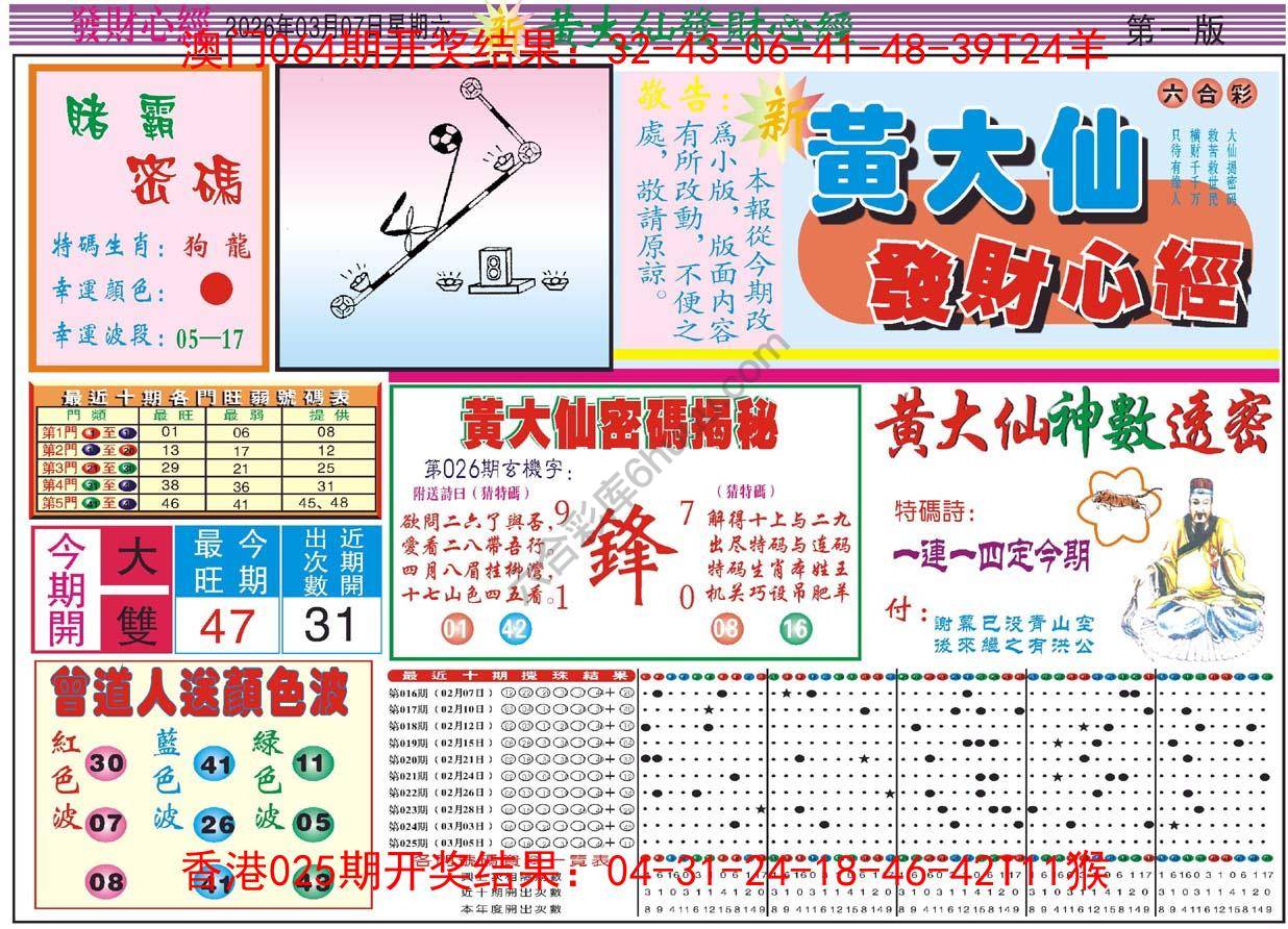 六合彩心水图库4|黄大仙发财心经 六合彩心水图库4|黄大仙发财心经