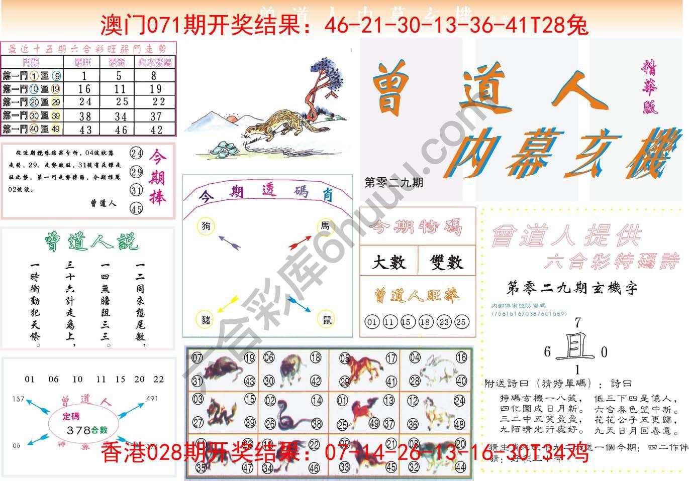 六合彩心水图库11｜曾道人内幕玄机(精华版)