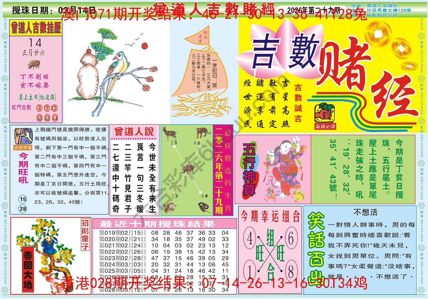 六合彩心水图库5｜曾道人吉数赌经