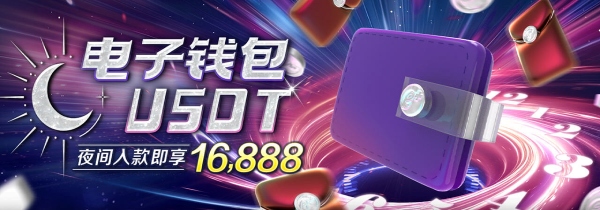 夜间限定电子钱包USDT入款1％优惠，最高可领16,888元
