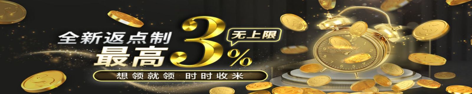 全新返点制度，返点优惠比例最高3%，轻松领取随时收益