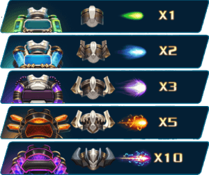 X1、X2、X3、X5、X10倍数炮弹