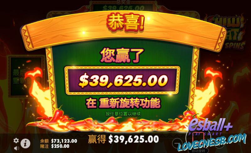 PP火辣辣旋转爆奖¥39625元