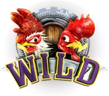 斗鸡拉霸老虎机游戏符号 - 可变标记(Wild)